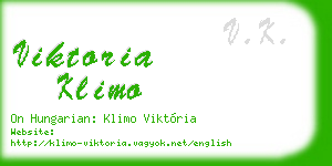 viktoria klimo business card